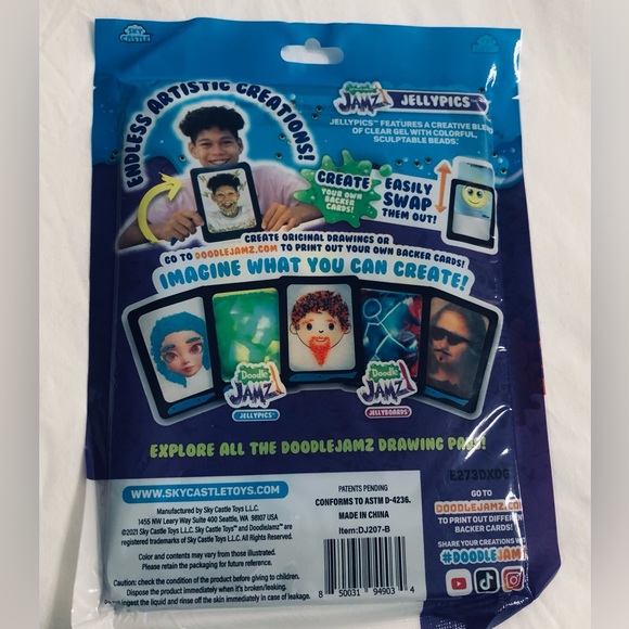 Doodle Jamz Jellypics Squish N’ Shape Drawing Pad.black - Picture 2 of 2